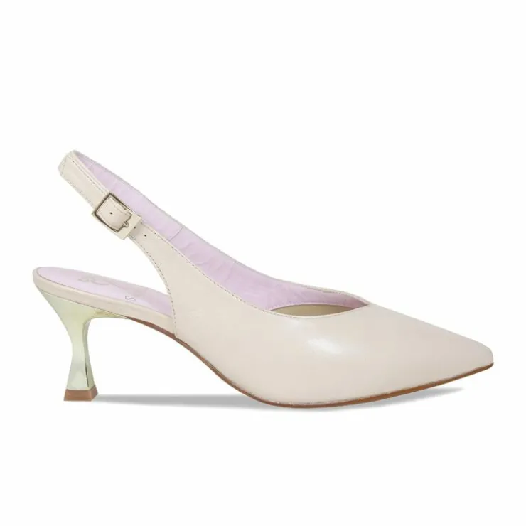 Sole Bliss Audrey: Cream Leather^ Heels