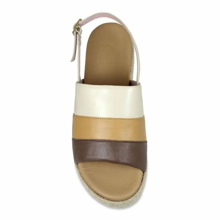 Sole Bliss Bertie: Tan Multi Leather^ Flats | Sandals