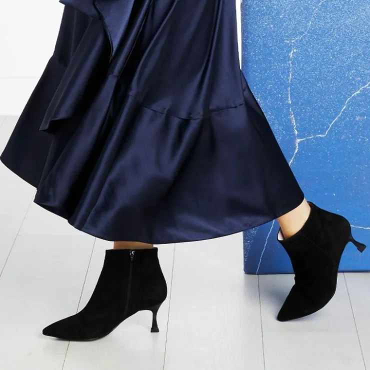 Sole Bliss Billie: Black Suede^ Heels | Boots