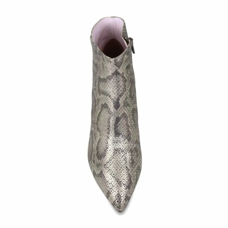 Sole Bliss Billie: Metallic Snake Print Leather^ Heels | Boots