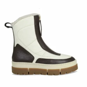 Sole Bliss Blizzard: Chocolate & Cream Leather & Shearling^ Boots