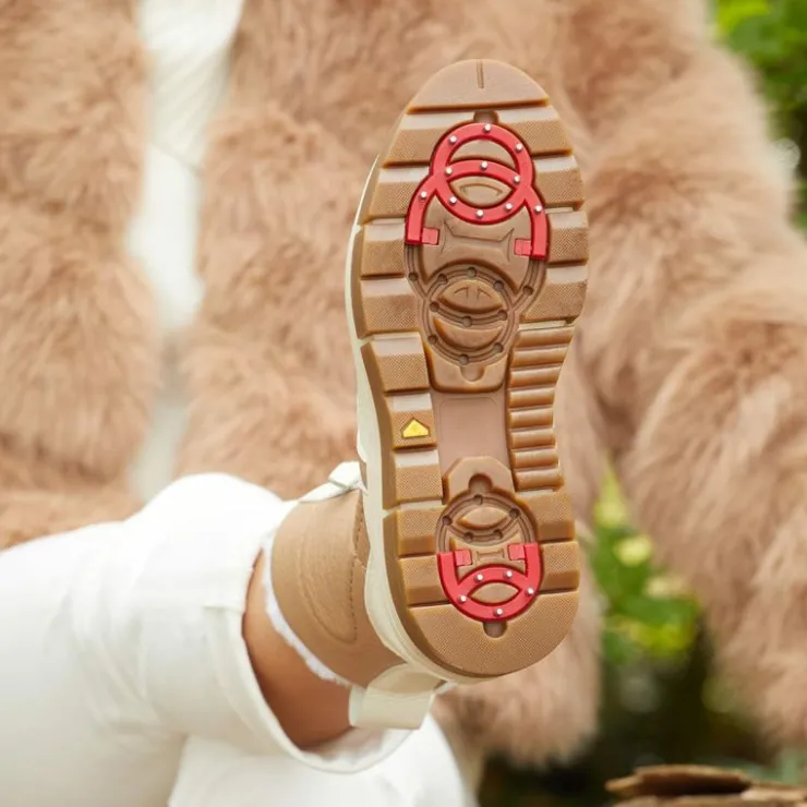 Sole Bliss Blizzard: Cream & Camel Leather & Shearling^ Boots