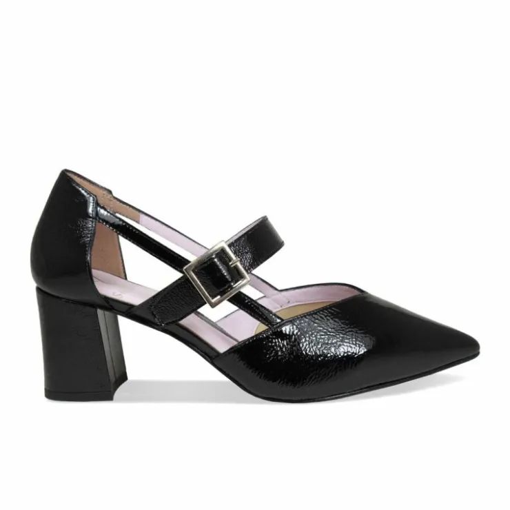 Sole Bliss Chloe: Black Patent Leather^ Heels