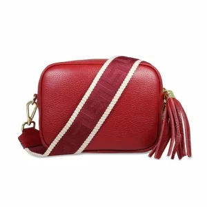 Sole Bliss Coco: Cherry Red Leather^ Casual Bags