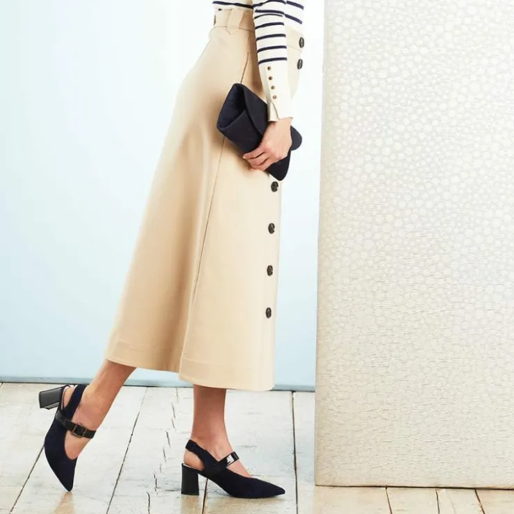 Sole Bliss Corinne: Navy Suede & Patent^ Heels | Matching Bags & Shoes
