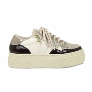 Sole Bliss Denver: Taupe Multi Patent & Wool Lining^ Flats | Sneakers