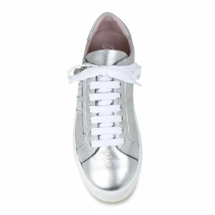 Sole Bliss Disco: Silver Leather^ Flats | Sneakers