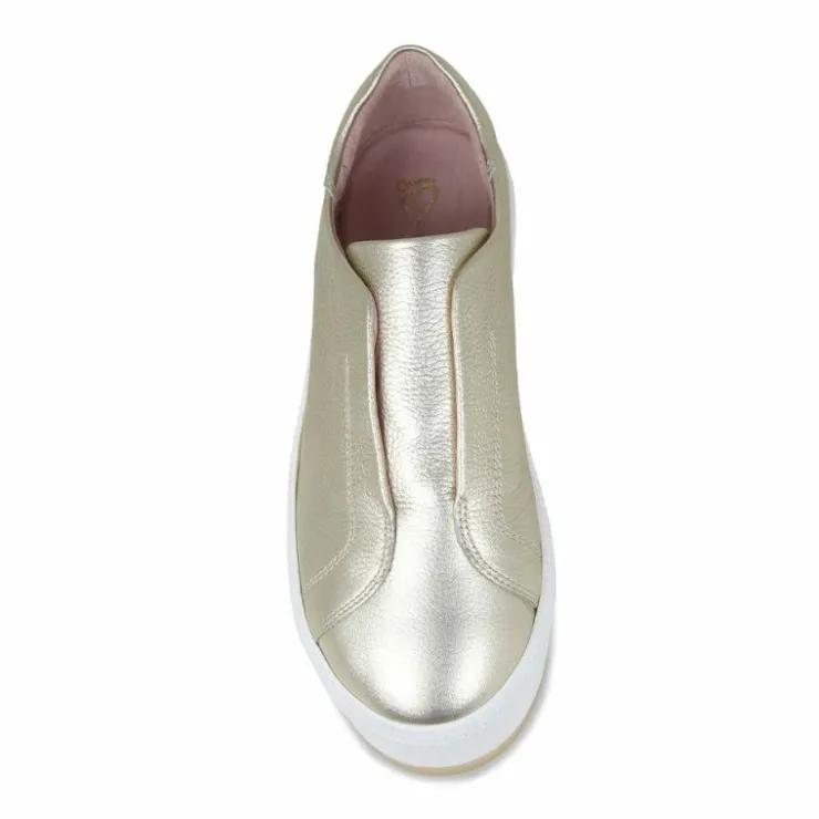 Sole Bliss Drama: Gold Leather^ Flats | Sneakers