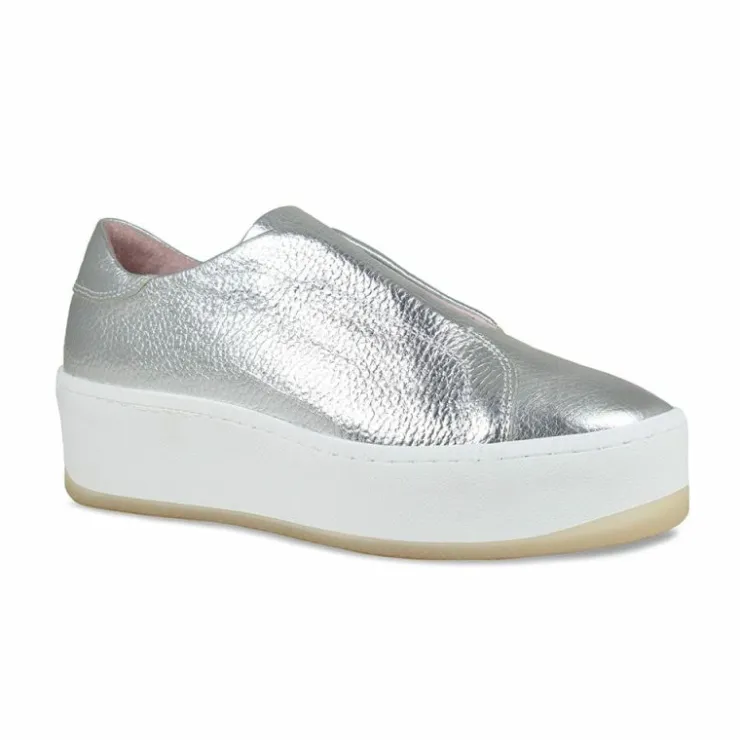 Sole Bliss Drama: Silver Leather^ Flats | Sneakers