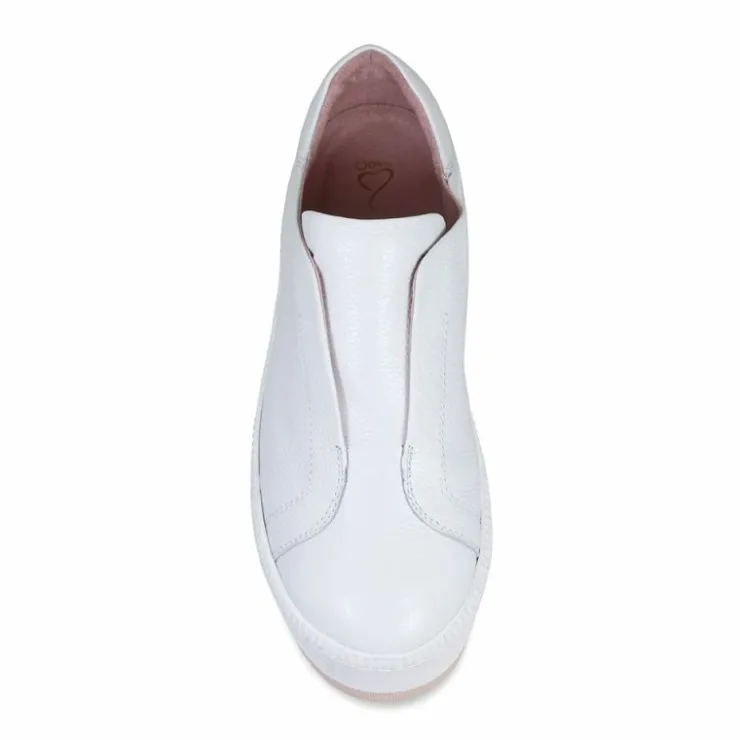 Sole Bliss Drama: White Leather^ Flats | Sneakers