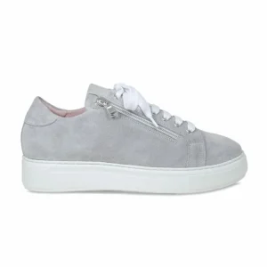 Sole Bliss Feather: Pale Gray Suede^ Flats | Sneakers