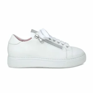 Sole Bliss Feather: White Leather^ Flats | Sneakers