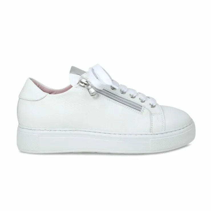 Sole Bliss Feather: White Leather^ Flats | Sneakers