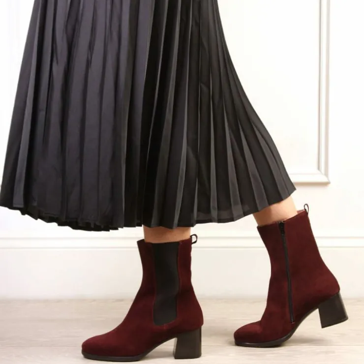 Sole Bliss Fern: Burgundy Suede^ Boots