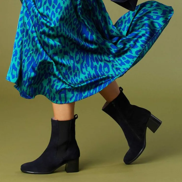 Sole Bliss Fern: Navy Suede^ Boots