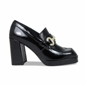 Sole Bliss Genevieve: Black Patent Leather^ Heels | Loafers