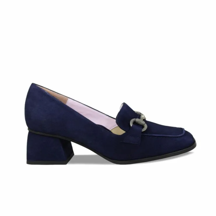 Sole Bliss Giselle: Navy Suede^ Heels | Loafers