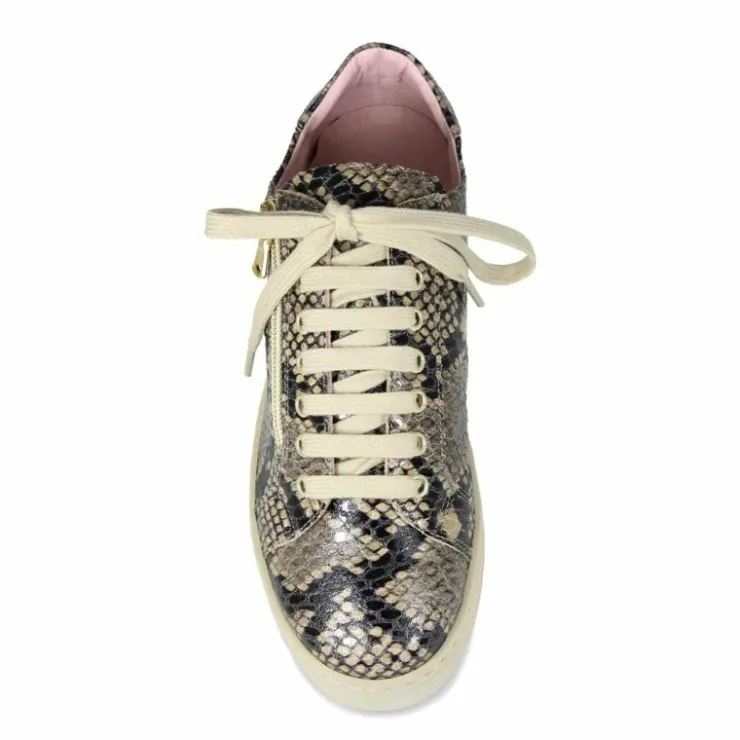 Sole Bliss Hampton: Natural Snake Print Leather^ Flats | Sneakers