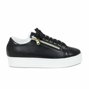 Sole Bliss Harmony: Black Leather & Shearling^ Flats | Sneakers