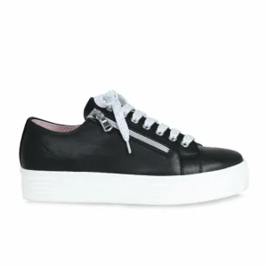 Sole Bliss Hero: Black Leather^ Flats | Sneakers