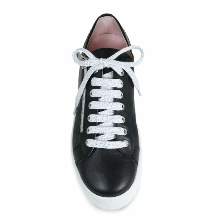 Sole Bliss Hero: Black Leather^ Flats | Sneakers
