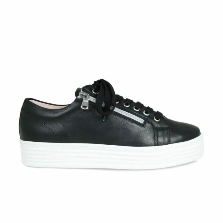 Sole Bliss Hero: Black Leather^ Flats | Sneakers