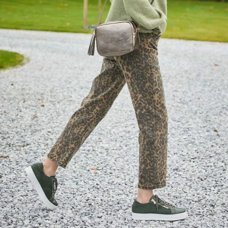 Sole Bliss Hero: Forest Green Leather & Suede^ Flats | Sneakers