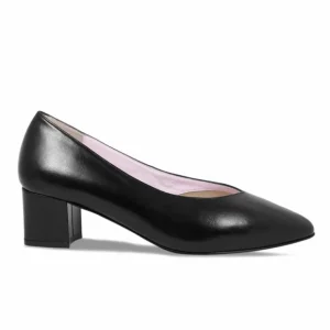 Sole Bliss Ingrid: Black Leather^ Heels
