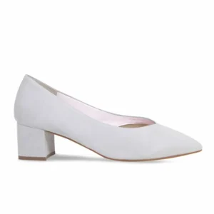 Sole Bliss Ingrid: Pale Gray Suede^ Heels