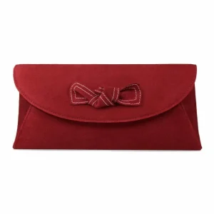 Sole Bliss Jenna-Kat: Cherry Red Suede^ Occasion Bags