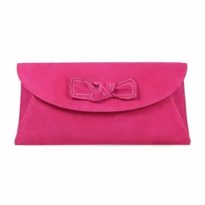 Sole Bliss Jenna-Kat: Fuchsia Suede^ Occasion Bags | Matching Bags & Shoes