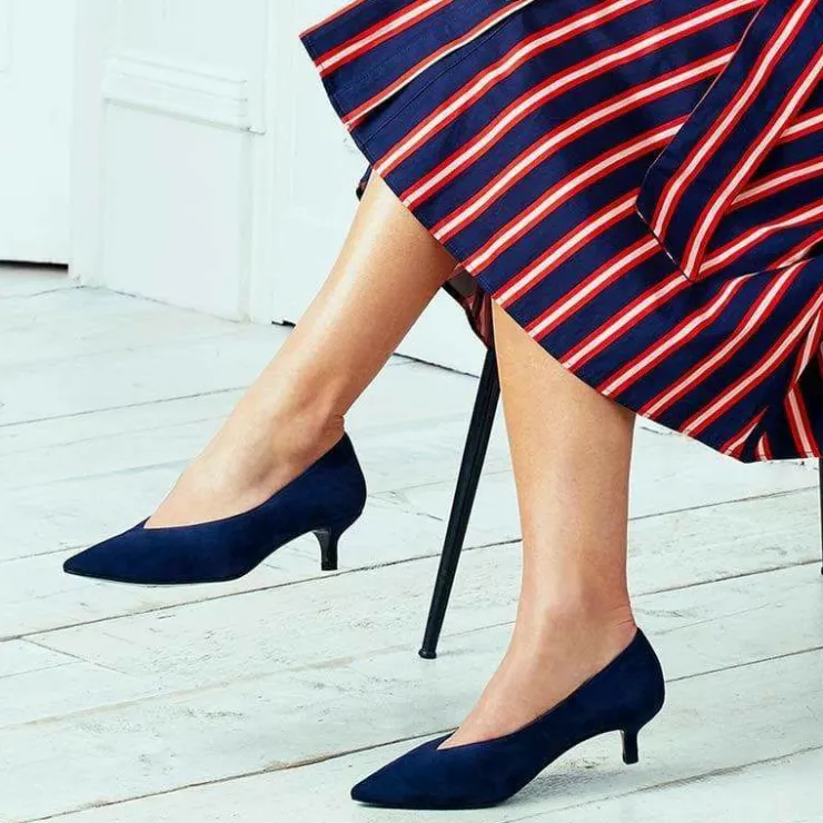 Sole Bliss Kitty: Navy Suede^ Heels