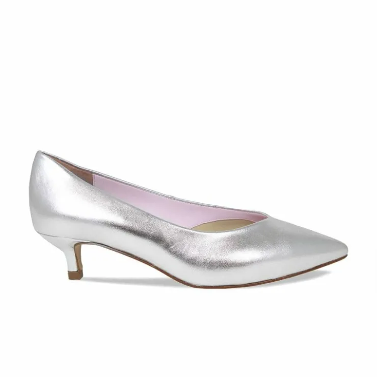 Sole Bliss Kitty: Silver Leather^ Heels | Matching Bags & Shoes