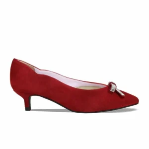 Sole Bliss Kylie: Cherry Red Suede & Diamante^ Heels