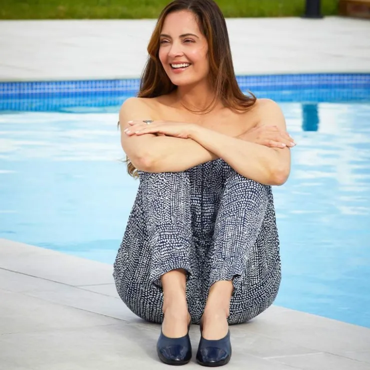 Sole Bliss Luna: Navy Leather & Patent^ Flats