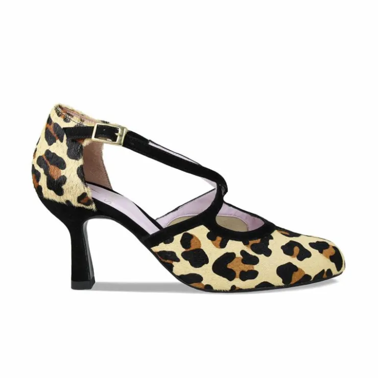 Sole Bliss Meredith: Luxe Leopard & Black Suede^ Heels