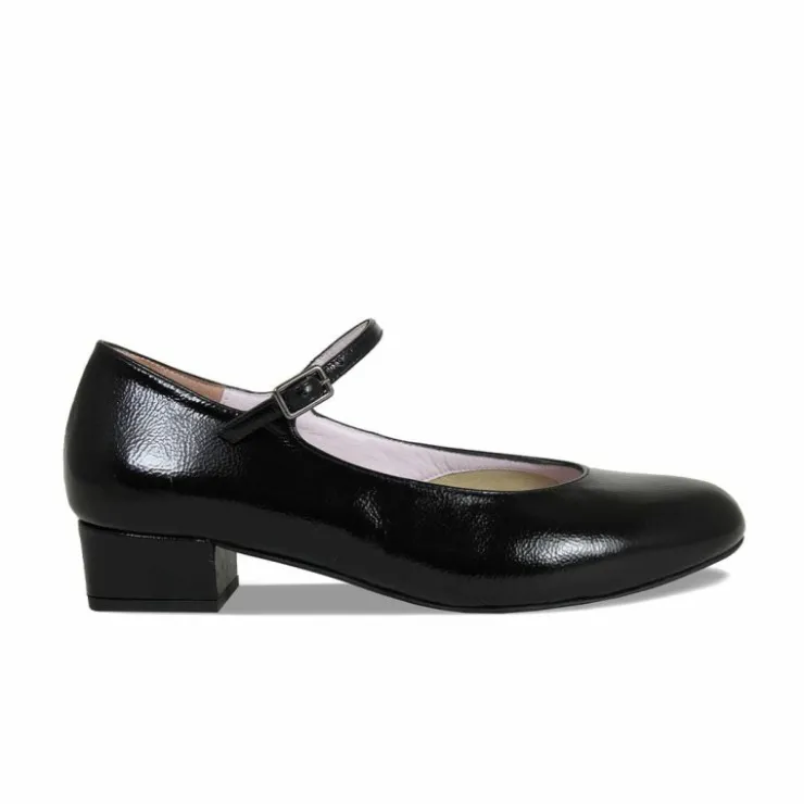 Sole Bliss Nancy: Black Leather^ Heels | Flats