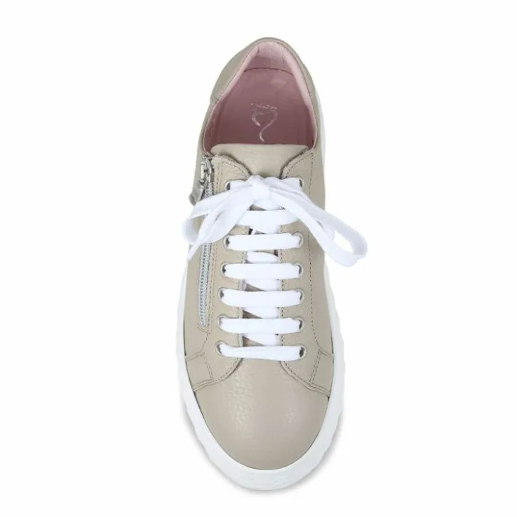 Sole Bliss Palazzo: Taupe Leather^ Flats | Sneakers