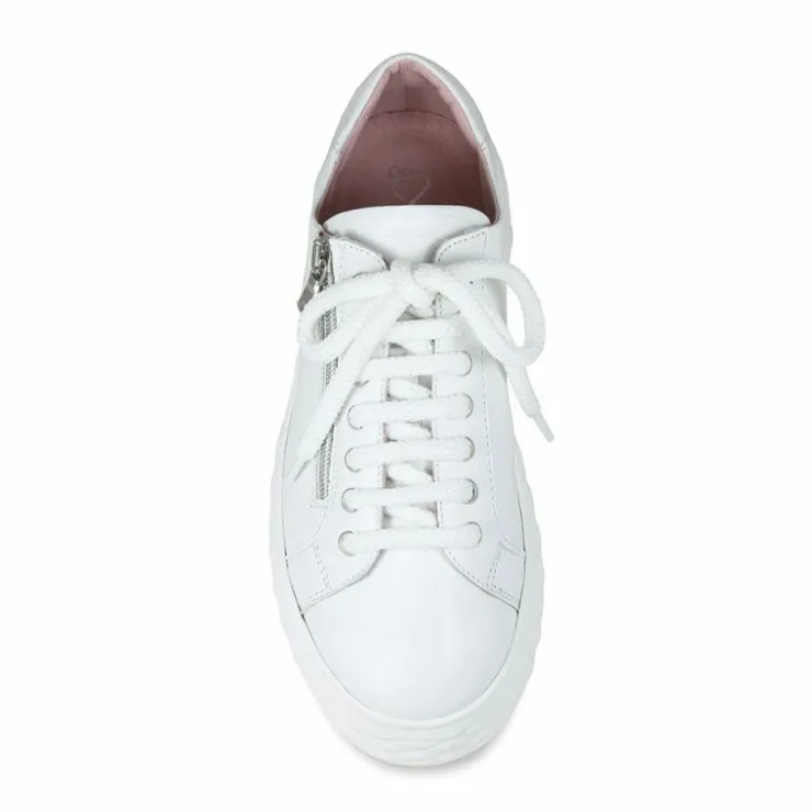 Sole Bliss Palazzo: White Leather^ Flats | Sneakers