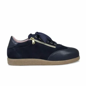 Sole Bliss Pixie: Navy Leather & Suede^ Flats | Sneakers