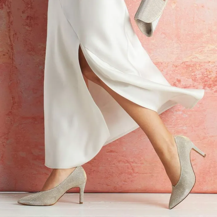 Sole Bliss PRE ORDER - Pandora: Metallic Taupe^ Heels | Matching Bags & Shoes