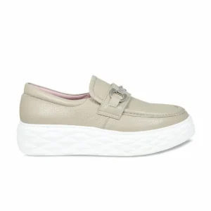 Sole Bliss Prince: Pale Taupe Leather^ Loafers