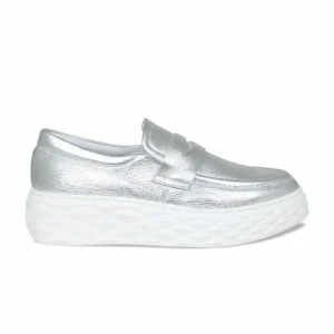 Sole Bliss Prince: Silver Leather^ Loafers