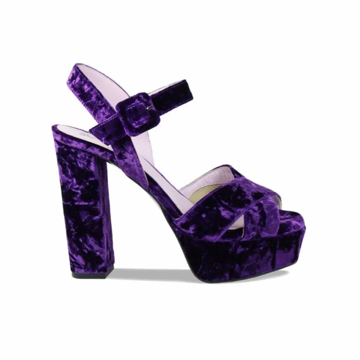 Sole Bliss Remy: Purple Velvet^ Heels | Matching Bags & Shoes