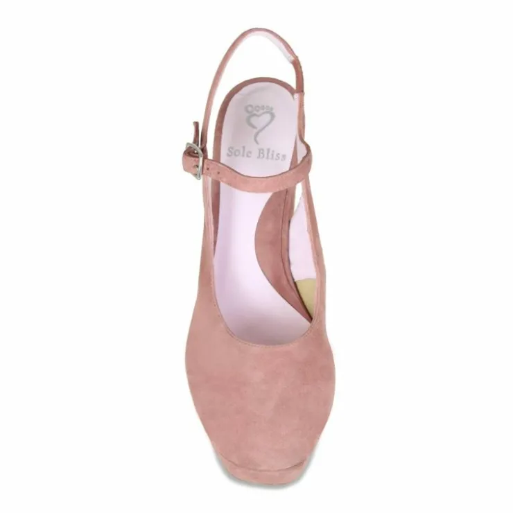 Sole Bliss Rita: Rose Suede^ Heels