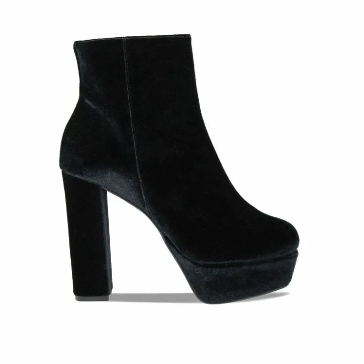 Sole Bliss Ronda: Black Luxe Velvet^ Heels | Boots