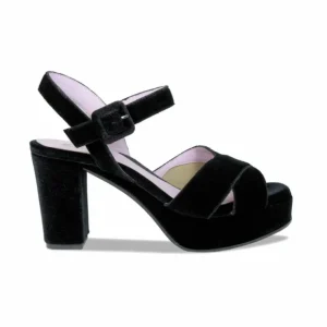 Sole Bliss Ruby: Black Velvet^ Heels | Sandals