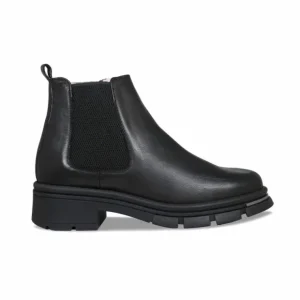 Sole Bliss Runway: Black Leather & Gunmetal^ Boots