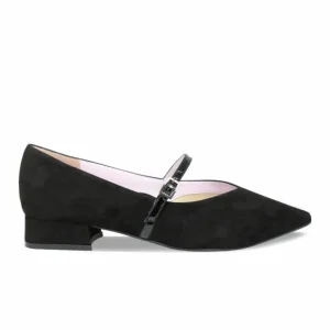 Sole Bliss Savannah: Black Suede & Patent^ Flats
