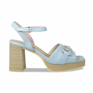 Sole Bliss Selma: Pale Blue Leather^ Heels | Sandals